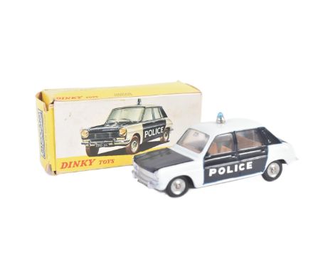 Spanish Dinky Toys - an original vintage Dinky Toys made boxed diecast model No. 1450 ' Simca 1100 Police '. Black and white 