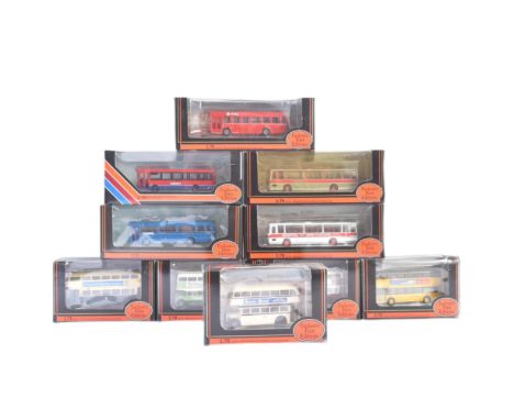 A collection of x10 Gilbow / EFE Exclusive First Editions 1/76 scale boxed diecast model buses to include; AEC Routemaster, L