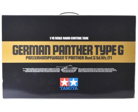 An original 1/16 scale RC Radio Control German Panther Type G Tank. The ready to assemble kit with full operational control a