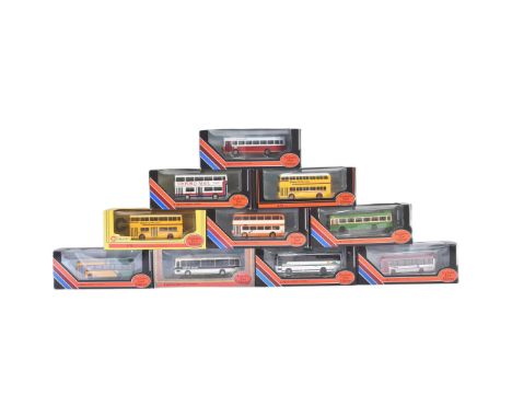 A collection of x10 Gilbow / EFE Exclusive First Editions 1/76 scale boxed diecast model buses to include; Plaxton Paramount 