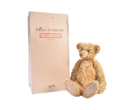 An original Steiff soft toy teddy bear 404153 ' Baerle 34 PAB 1904 ' with box. The limited edition bear was produced to celeb