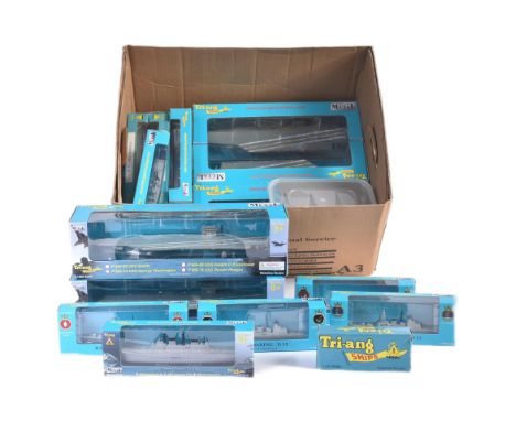 A large collection of assorted Triang / Tri-ang Minic&nbsp; boxed and carded model ships, largely 1/1200 scale. All contempor