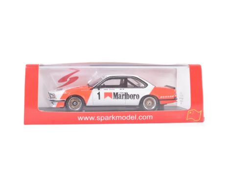 An original Spark Model / Minimax 1/43 scale diecast model No. SA052 BMW 635 CSI No. 1 winner Macau Guia race 1983. Model app