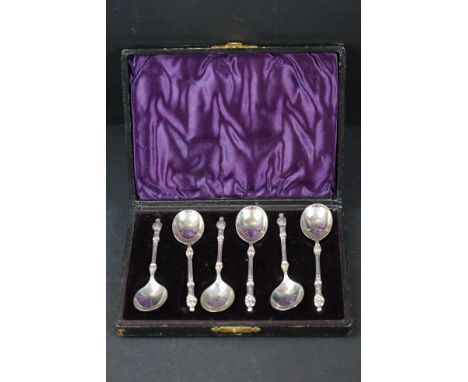 Six Victorian silver Apostle spoons, fig-shaped bowl, makers Harrison Brothers &amp; Howson, Sheffield 1887, length approx 10