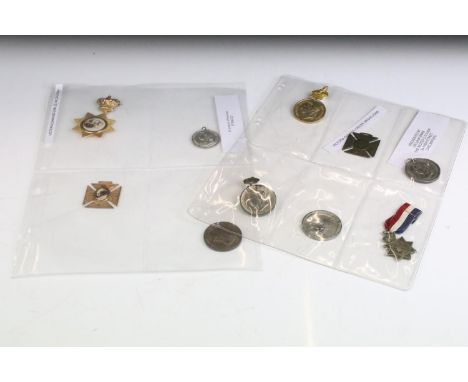 A collection of six Queen Victoria golden jubilee medallions together with four Queen Victoria Diamond jubilee medallions to 