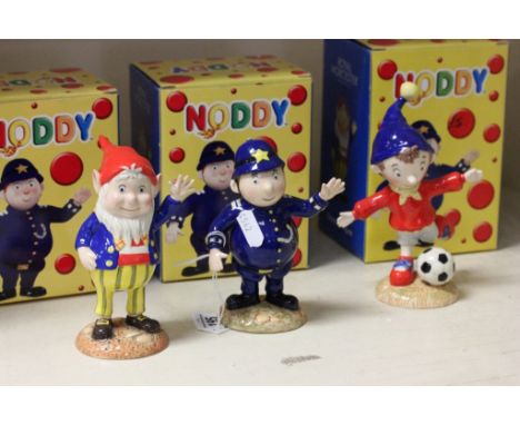 Three Boxed Royal Worcester Noddy Figures - Mr Plod, Big Ears and Noddy