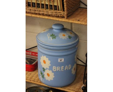 Painted Ceramic Bread Bin