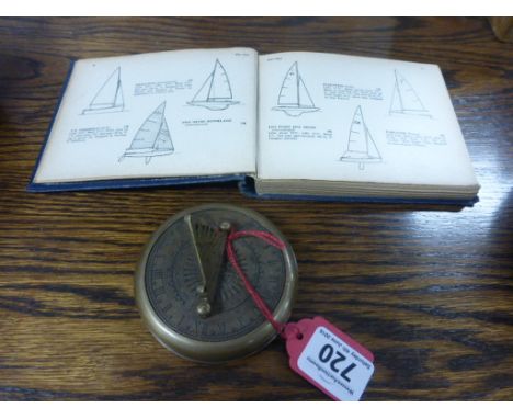 Brass cased sundial and compass