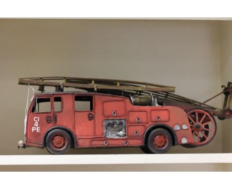 Tin plate model of a vintage Fire Engine