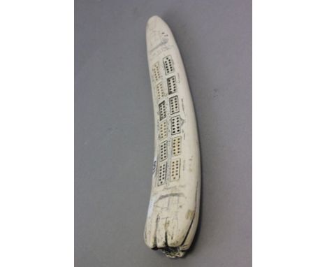 Scrimshaw Style Cribbage Board