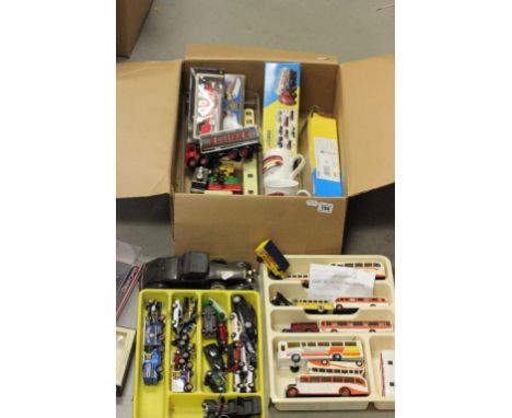 Collection of die-cast vehicles mainly buses including Corgi