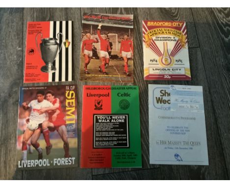 1980s Football Disaster + Tragedies Programmes: A dreadful decade for football. Includes 1985 European Cup Final Juventus v L