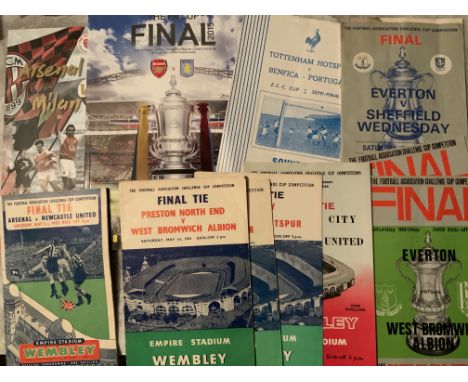 Big Match + Arsenal Football Programme Box: FA Cup finals for 52 54 62 x 2 63 66 68 x 2 2014 2015. Some 60s Arsenal which are