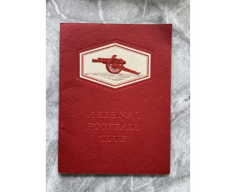 32/33 Arsenal Highbury Stand an opening Football Memorabilia: Programme for match v Chelsea, Team sheet which doubles up as s