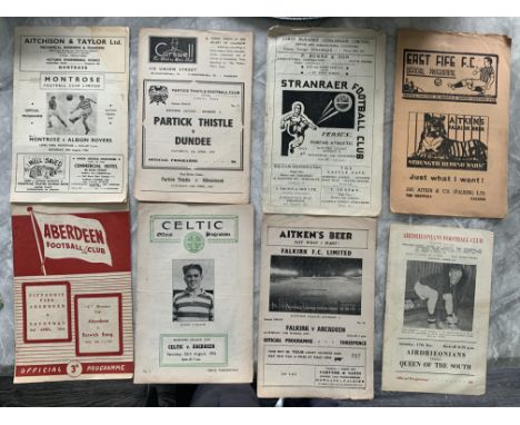 Scottish Football Programmes: Some nice programmes in this lot to include Airdrie programmes at 48/49 Queens Park, 56/57 Rait
