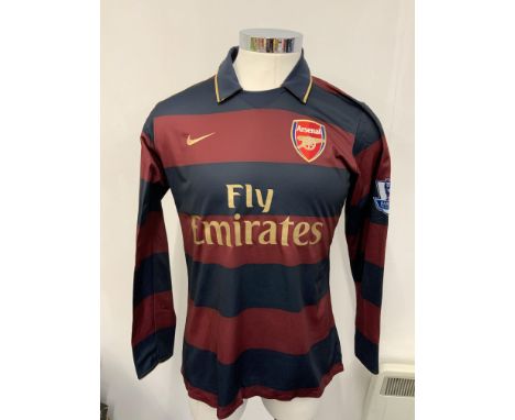 Arsenal 2007 - 2008 Match Issued Football Shirt: 3rd shirt Emirates sponsored long sleeve with Rosicky 7 to rear. Premier Lea