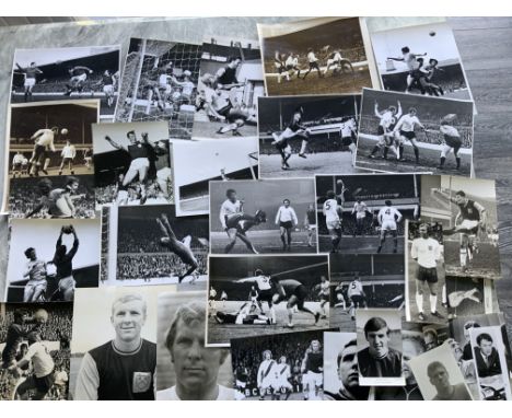 West Ham Football Press Photos: Late 60s early 70s black and white the majority large. Nearly all match action and whilst eve
