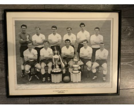 Tottenham 60/61 Double Team Signed Framed Photo: Superb genuine item that used to be on display in the day at the White Hart 
