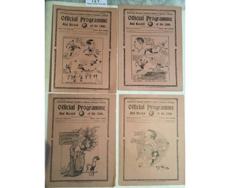 37/38 Tottenham Home Reserves Football Programmes: Excellent condition with one having team changes. London Combination match