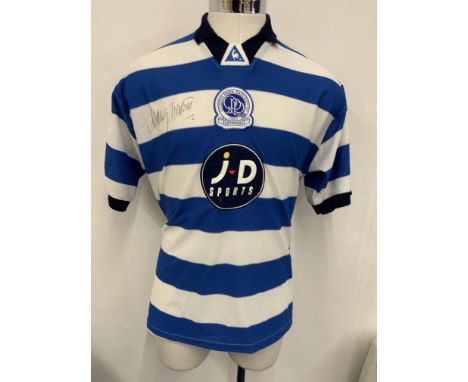 Rodney Marsh Signed QPR Football Shirt: 2001 - 2002 home shirt with Marsh 10 to rear. Hand signed to front by Rodney.