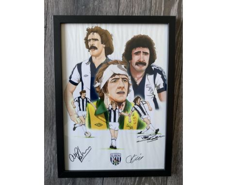 West Brom Signed Framed Print: Ltd edition number 5/130 as players got the first copies. Personal property of John Wile who a