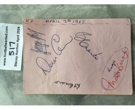 Tottenham + Manchester United 1960s Football Autographs: From Blackburn fans autograph book and back to back. Spurs side has 