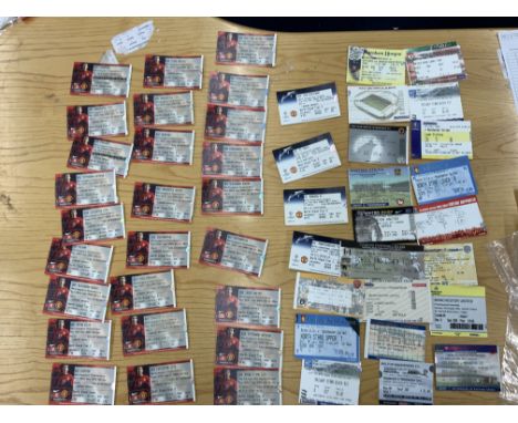 2003/04 Manchester United Home + Away Football Tickets: Aways at Arsenal, Aston Villa, Aston Villa FA Cup, Birmingham, Blackb