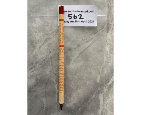 1932 - 1933 Charlton Football Fixture PencIl: Unusual item from 92 years ago listing fixtures of the Division 2 team. Unused.