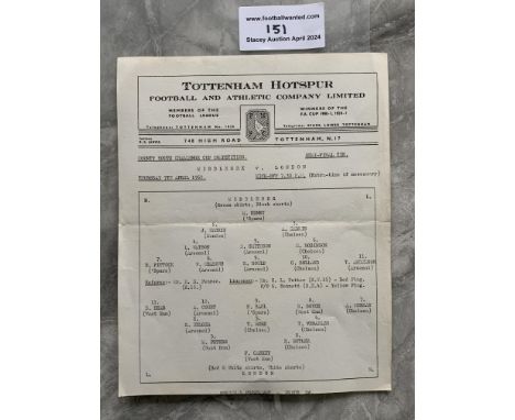 Football Programmes Of Matches Played At Tottenham: Superb collection to include some rarities. 59/60 single sheet Middlesex 