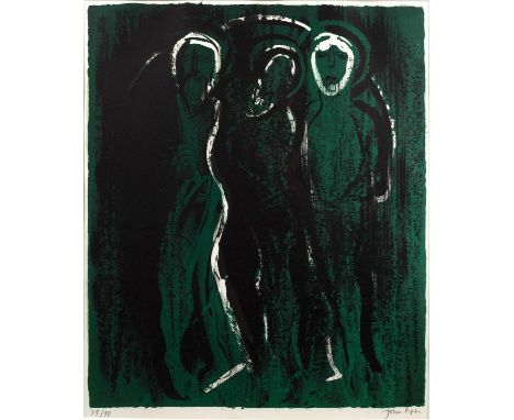 John Piper (1903-1992) 'The visitation/Saints' lithograph, numbered 79/90, signed lower right in pencil, 53.5cm x 43cmConditi