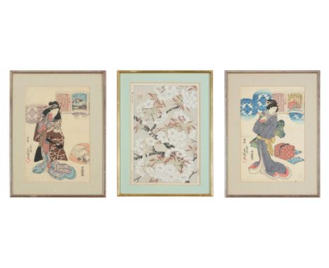 Utagawa Kunisada (Toyokuni III); A Japanese Woodblock Print in inks and colour on paper from his series Hyakkunin Issho esho 
