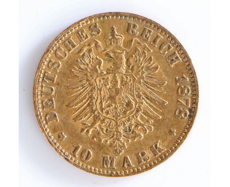 German States, Baden, Gold 10 mark, 1878