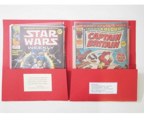 MARVEL UK FIRST ISSUE FILE COPIES - FILE 1 - (8 in Lot) - (1975/1980 - MARVEL UK) - PROVENANCE: These are the personal file c