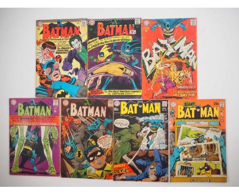 BATMAN #186, 188, 194, 195, 196, 216, 218 (7 in Lot) - (1966/1969 - DC) - Includes the first appearances of Gaggy the Clown &