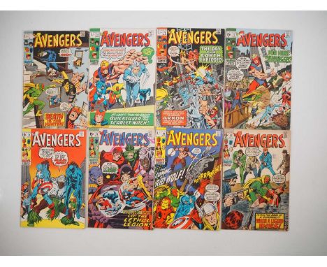 AVENGERS #74, 75, 76, 77, 78, 79, 80, 81 (8 in Lot) - (1970 - MARVEL - US & UK Price Variant) - Includes the first appearance