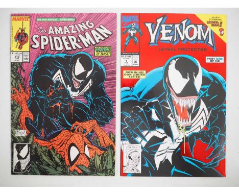 AMAZING SPIDER-MAN #316 + VENOM: LETHAL PROTECTOR #1 (2 in Lot) - (1989/1993 - MARVEL) - Classic Covers - First full Venom co
