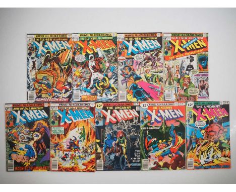 X-MEN /UNCANNY X-MEN #108 to 116 (9 in Lot) - (1977/1978 - MARVEL - UK Price Variant) - Includes the first John Byrne artwork