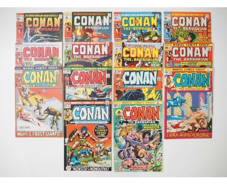 CONAN THE BARBARIAN #4 to 11, 16, 17, 18, 20, 21, 32 (14 in Lot) - (1971/1973 - MARVEL) - Includes the first cameo appearance