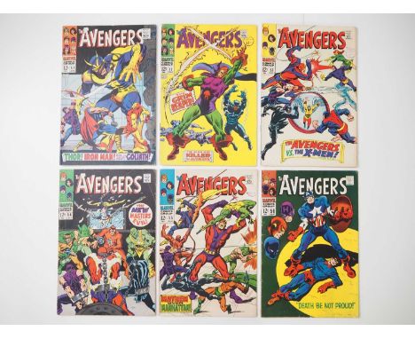 AVENGERS #51, 52, 53, 54, 55, 56 (6 in Lot) - (1968 - MARVEL) - Includes the first appearance of the Grim Reaper, the first f