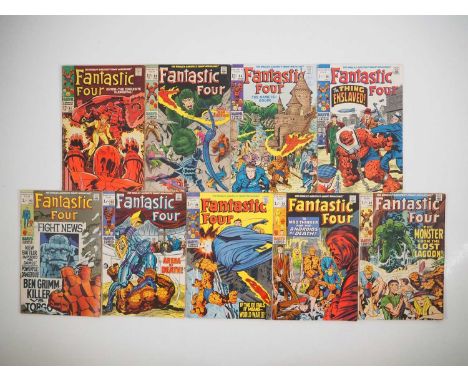 FANTASTIC FOUR #81, 83, 84, 91, 92, 93, 95, 96, 97 (9 in Lot) - (1968/1970 - MARVEL - US & UK Price Variant) - Includes the f