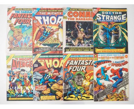 MARVEL TREASURY EDITION LOT (8 in Lot) - (1974/1976 - MARVEL - US & UK Price Variant) - Includes THE FABULOUS FANTASTIC FOUR 