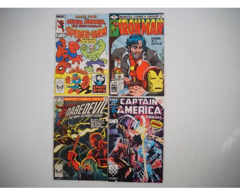 MIXED COMIC LOT (4 in Lot) - Includes CAPTAIN AMERICA ANNUAL #8 + DAREDEVIL #168 + IRON MAN #128 + MARVEL TAILS STARRING PETE