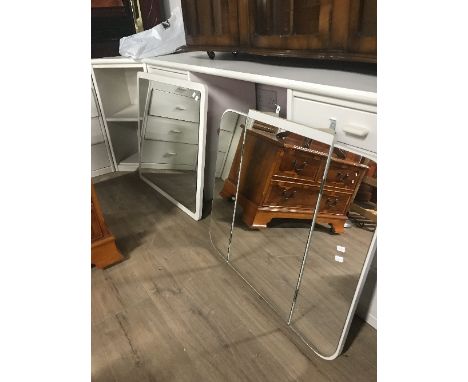 BEDROOM CORNER DRESSING CHEST AND STOOL ALSO SINGLE WARDROBE