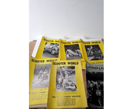 SIX VINTAGE SCOOTER WORLD MAGAZINES