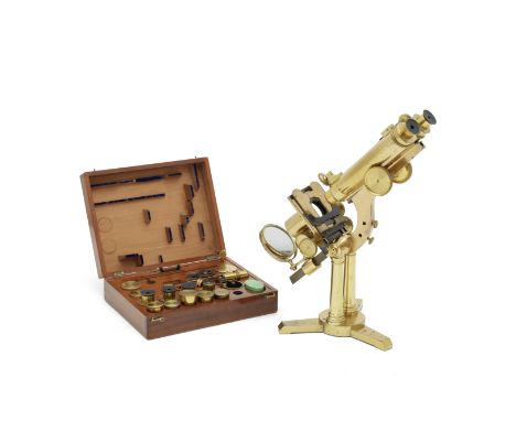 A Smith &amp; Beck Brass Compound Monocular Microscope, English, circa 1870,signed Smith &amp; Beck 6 Colman Street London, N