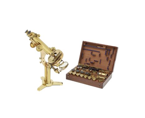 A Large R. &amp; J. Beck Compound Binocular Microscope, English, circa 1875,signed to one foot R. &amp; J. BECK, 31 CORNHILL 