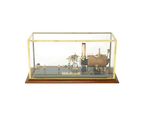 A Rare And Original Stuart Ball Bearing Steam Engine, English, 1920's,the gauge face signed STUART, restored to exhibition st