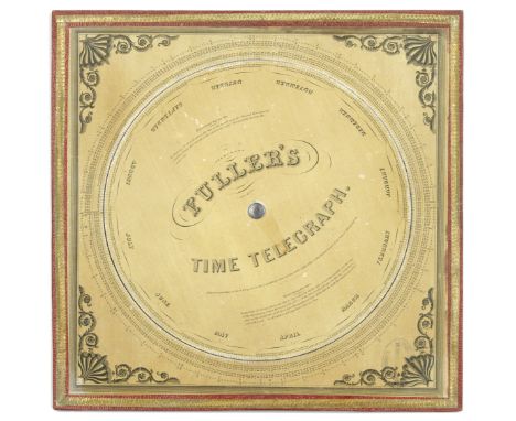 A Fuller's Time Telegraph and Palmer's Computing Scale, English, circa 1850,the double faced circular calculator comprising o