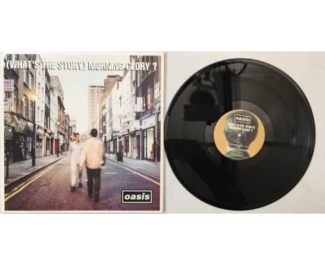 OASIS - (WHAT'S THE STORY) MORNING GLORY? LP (ORIGINAL UK COPY - CREATION CRE LP 189). A clean original UK Damont pressing of