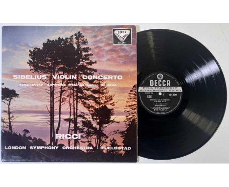 RUGGIERO RICCI - SIBELIUS: VIOLIN CONCERTO LP (SXL.2077 - ED1 UK STEREO ORIGINAL). An original UK copy of Sibelius/ Tchaikovs